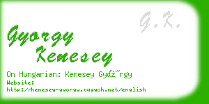 gyorgy kenesey business card